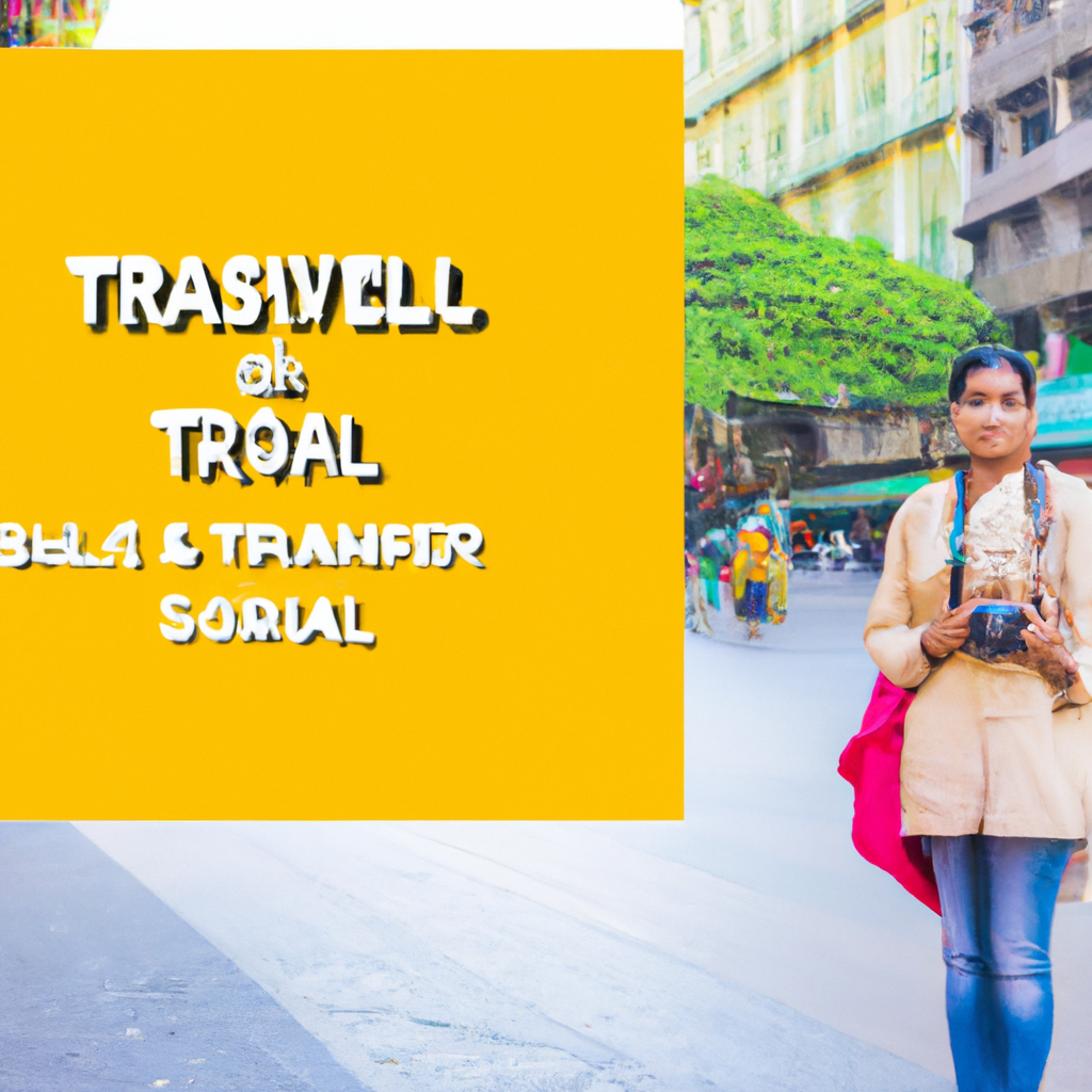 Traveler holding a local map and camera